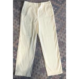 Larry Levine Petites Stretch Pale Yellow Ankle Pants Size 8P